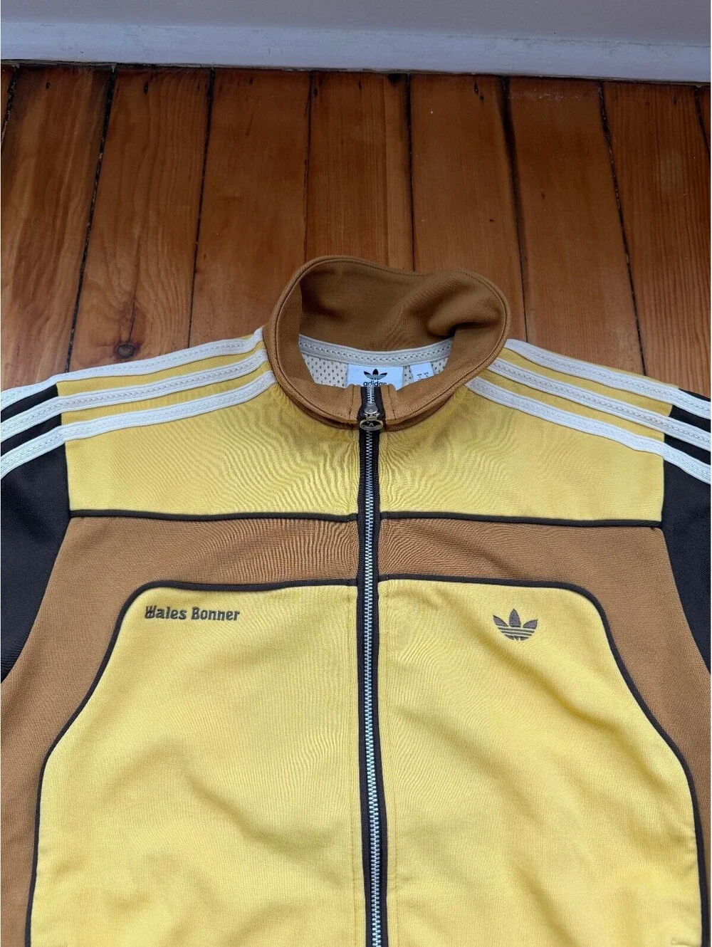 Adidas Wales Bonner Brown Yellow Track Jacket Small